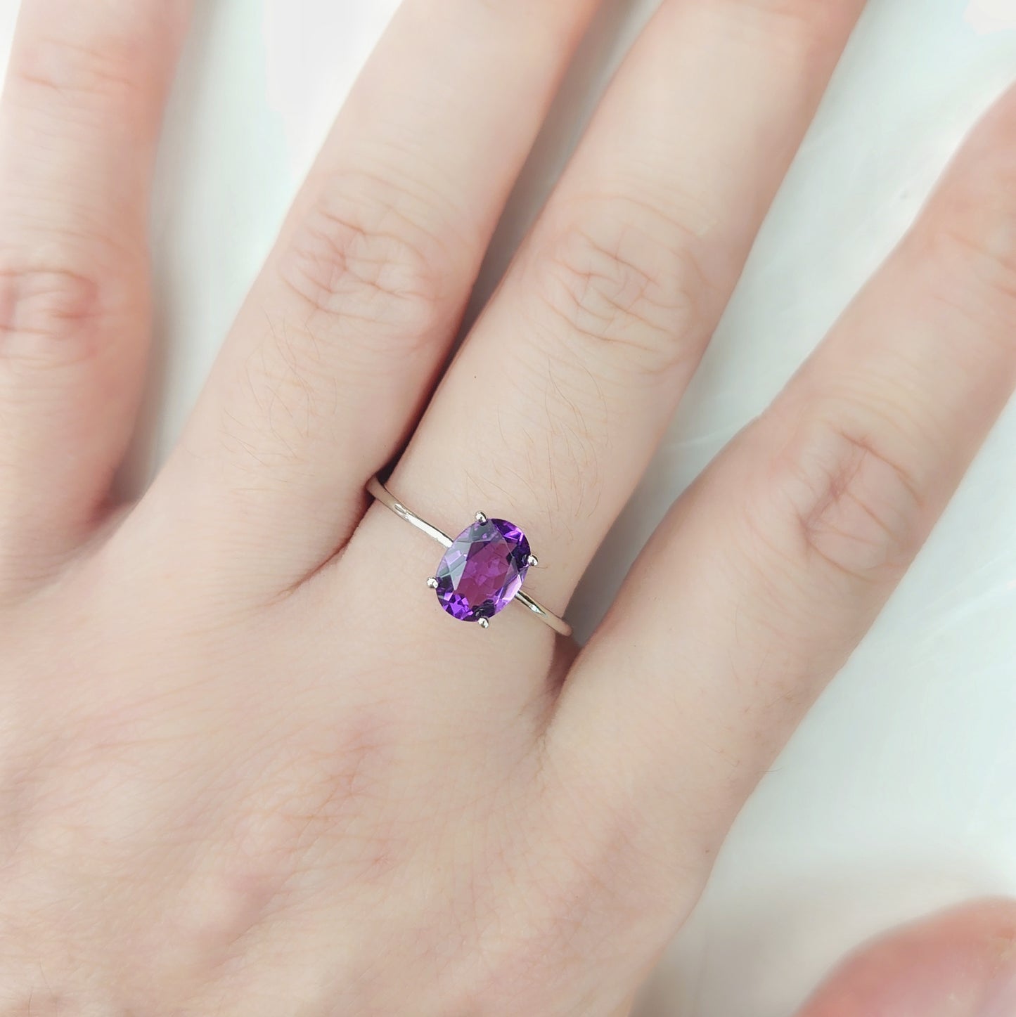 Calming Waves Amethyst Ring