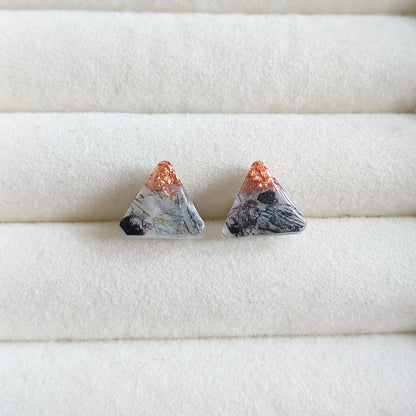 Black Rutilated Quartz Studs