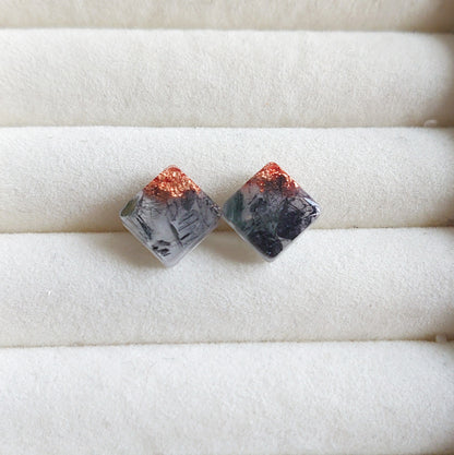 Black Rutilated Quartz Studs