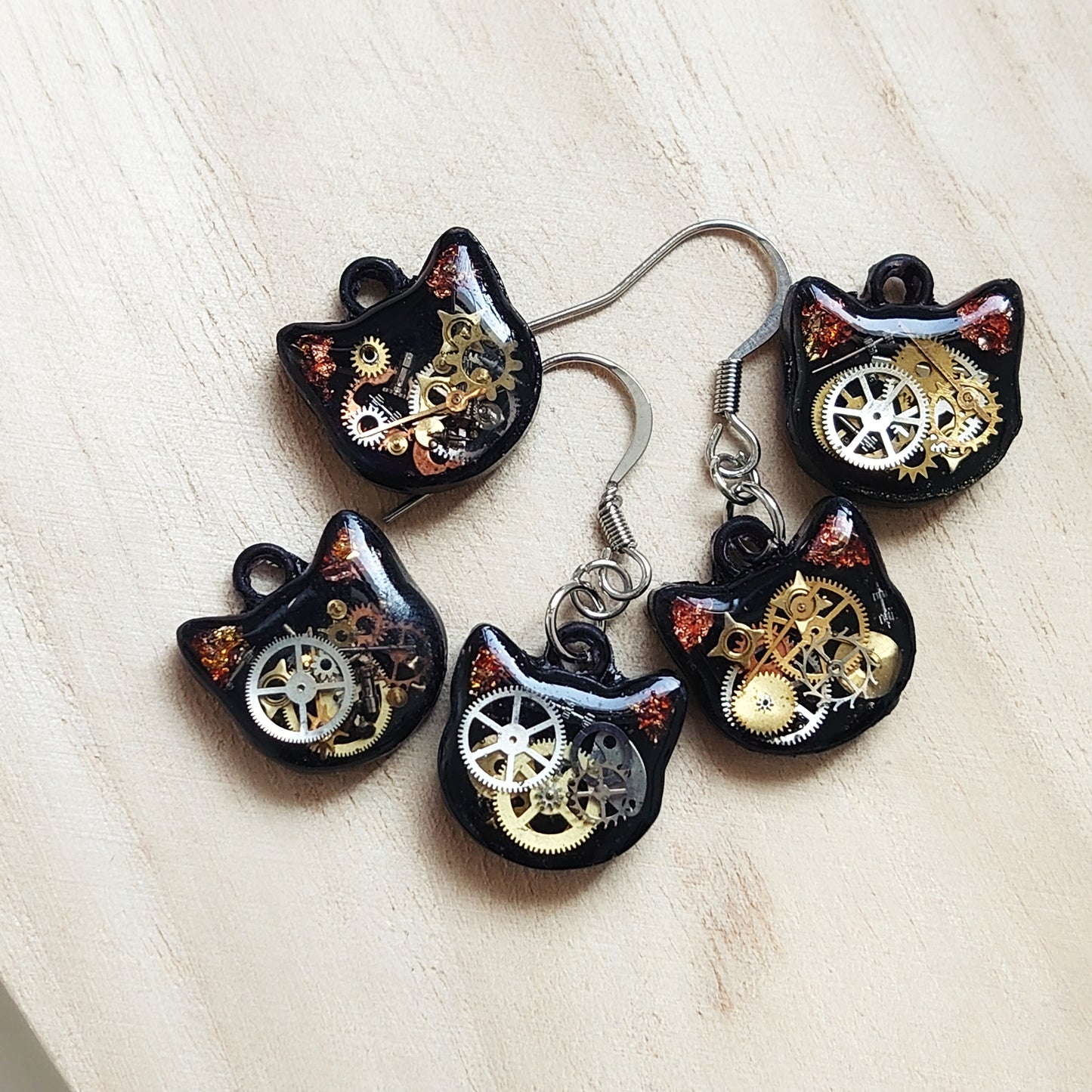 Wheels & Gears Cat Dangles [Made to Order]