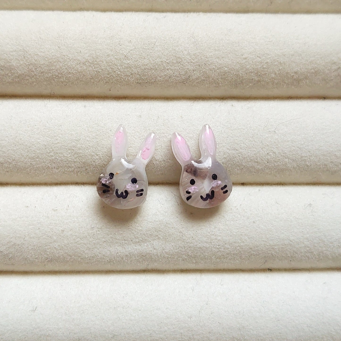 Agate Rabbit Studs