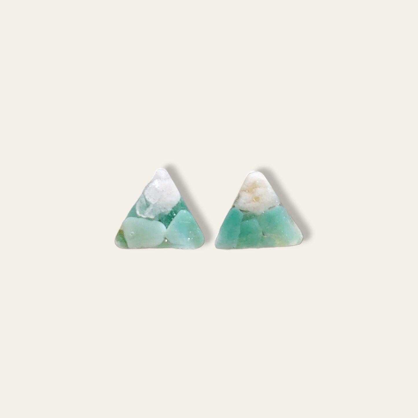 Agate Triangle Studs