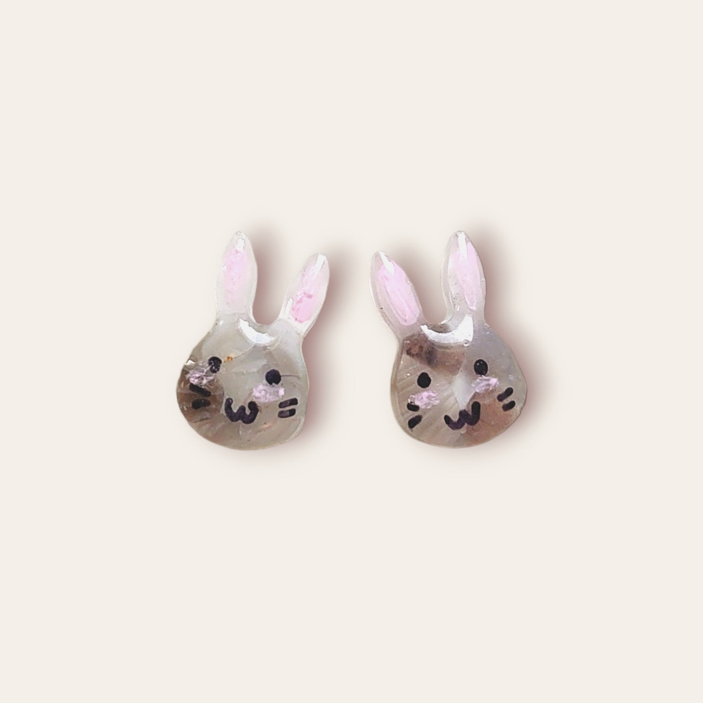 Agate Rabbit Studs