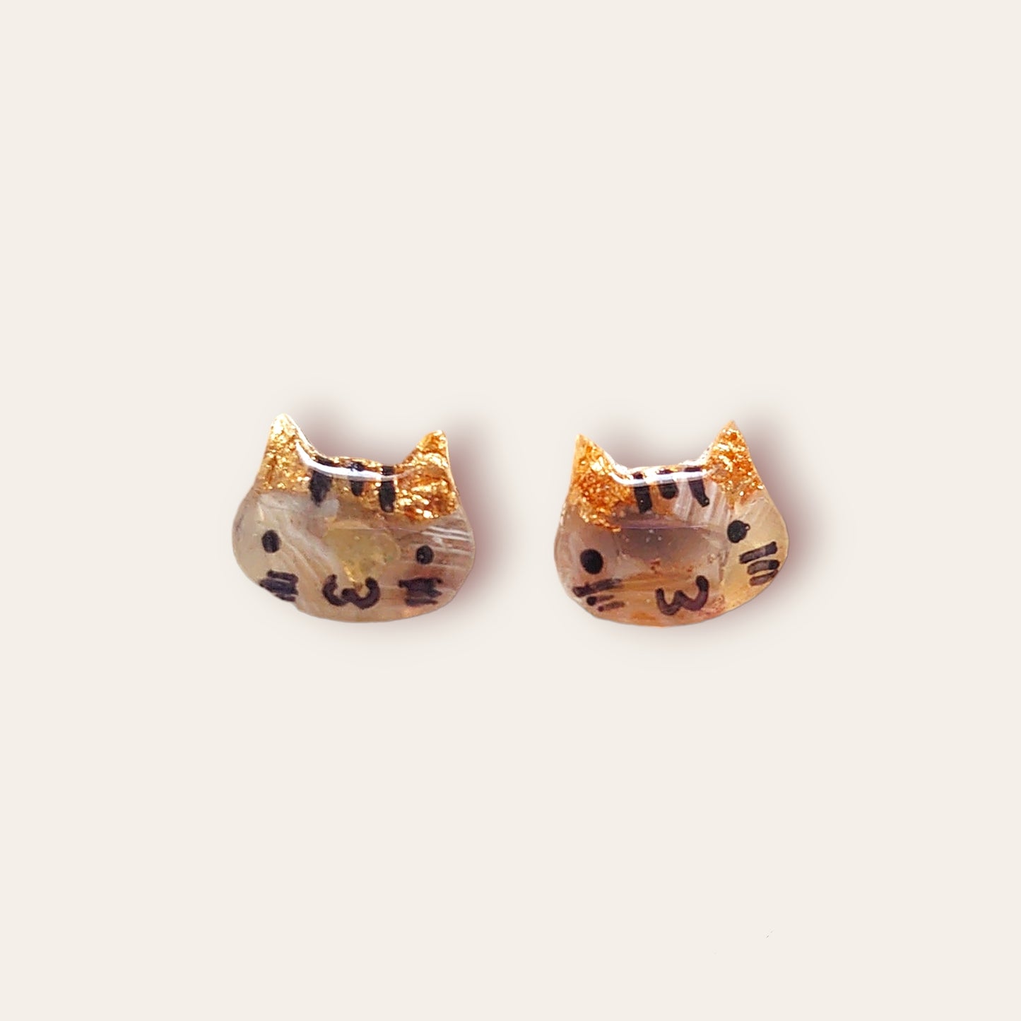 Agate Cat Studs