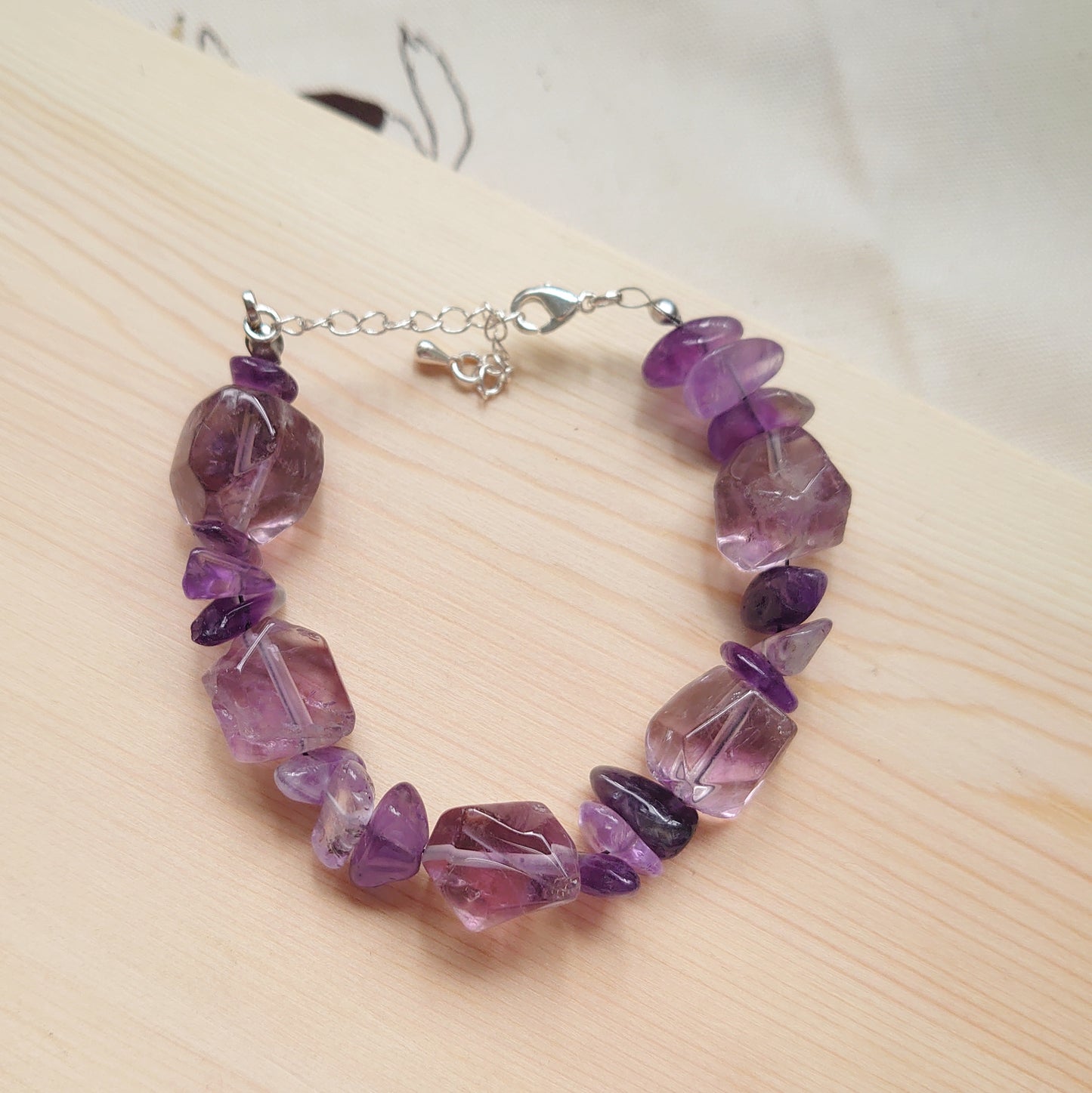 Chunky Free Form Amethyst Bracelet