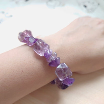 Chunky Free Form Amethyst Bracelet